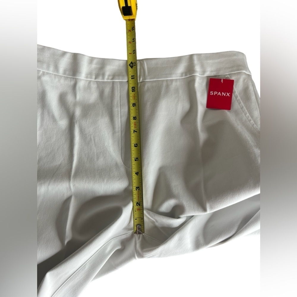 Spanx On-the-go White Ankle Slim Straight Pants - Picture 7 of 13